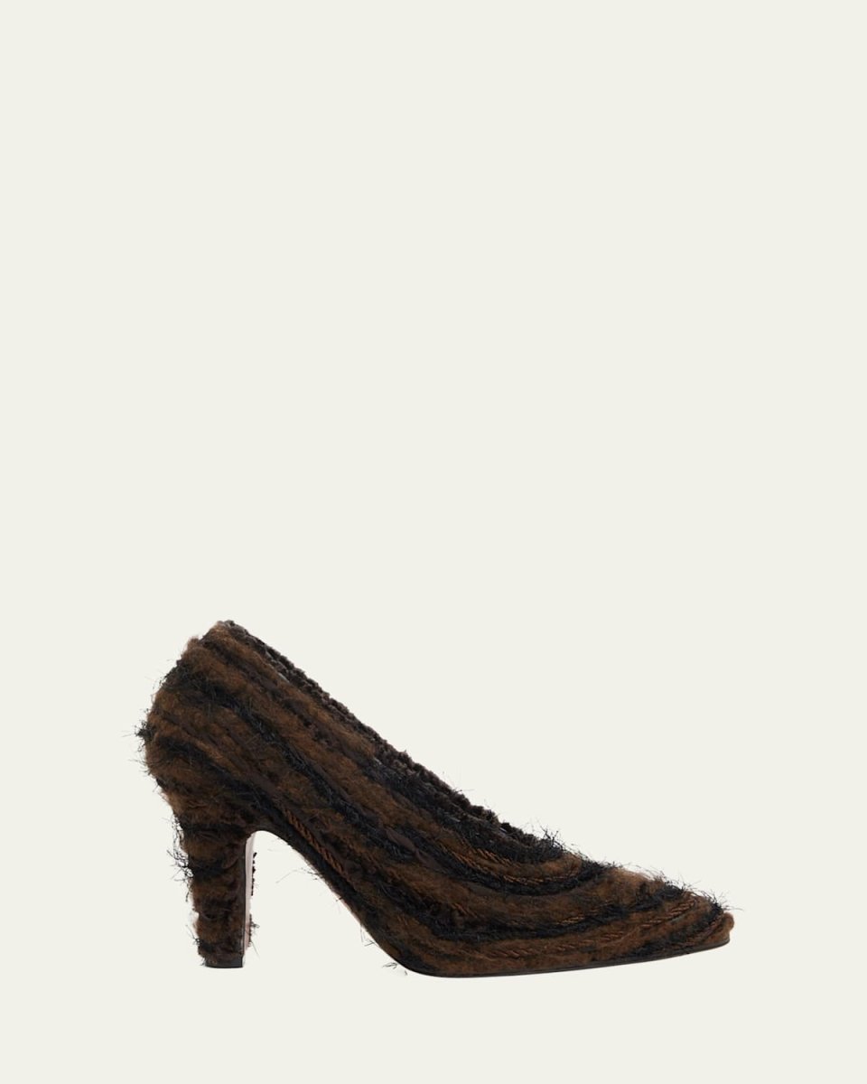 Prudens Fuzzy Fabric Pumps